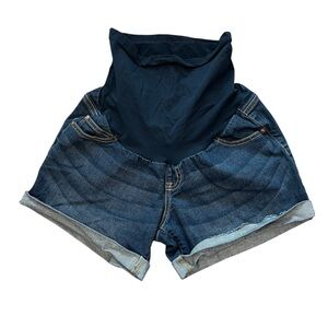 Indigo Blue Maternity Jean Shorts